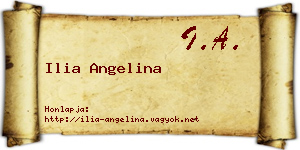 Ilia Angelina névjegykártya